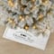 Glitzhome® White 26" Farm Fresh Christmas Trees Wooden Trapezoid Tree Collar